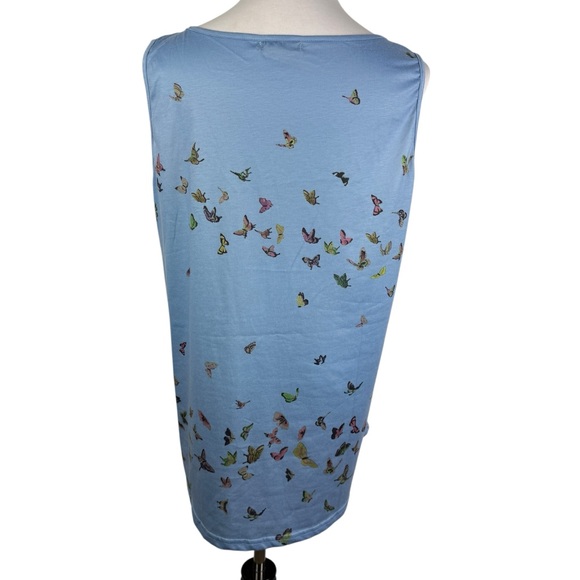 Just Fashion Now Butterfly Print Scoop Neck Sleeveless Tank Top Women's Large‎ - Picture 4 of 9